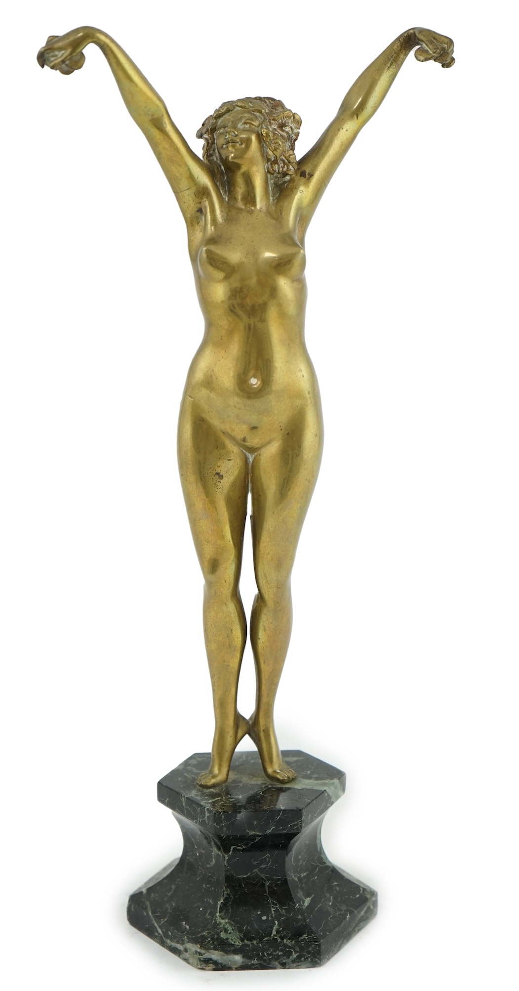 Claire Jeanne Roberte Colinet (1885–1972). An Art Deco bronze figure of an Andalusian Dancer